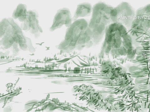 #桂林山水#手绘板处女作