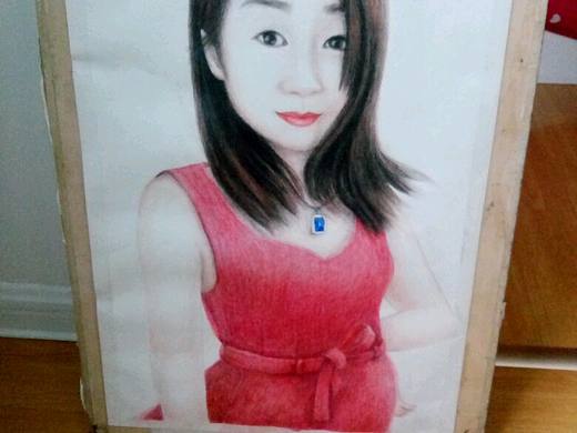送给美发小的彩铅画