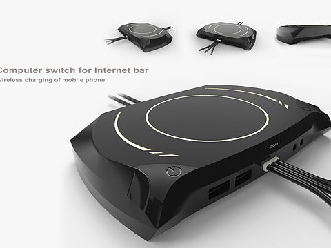 网吧桌面开关兼共享充电