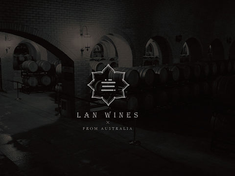 兰哲红酒 两个logo