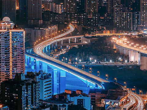 重庆观景台，俯瞰夜景