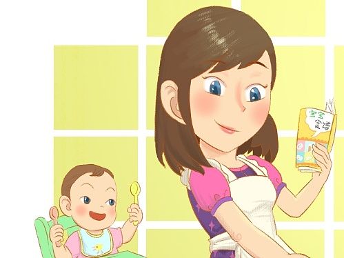《淘宝母婴页面插画--母亲节系列》