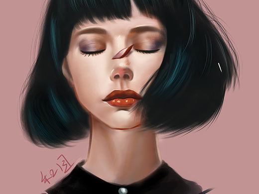 第一次上色难顶哦