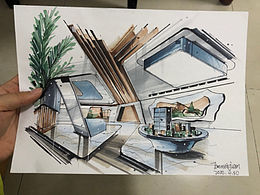 【室内设计手绘】考研快题素材资料