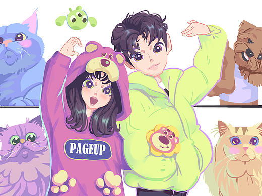 朋友和猫（个人主页-ZNTg4MTkxNjQ=） - 创作习作 - 站酷设计师Z801968451原创素材 - 站酷ZCOOL