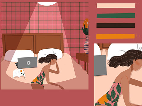 色彩搭配技巧（个人主页-ZNDM3NTE2Mjg=） - 商业插画 - 站酷设计师画画的远近原创素材 - 站酷ZCOOL