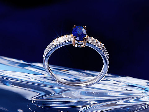 静物摄影|天然蓝宝石系列