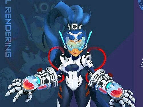 Q版角色 機(jī)械少女（個人主頁-ZMjkwMjA3NDg=） - 游戲原畫 - 站酷設(shè)計師拾豆原創(chuàng)素材 - 站酷ZCOOL