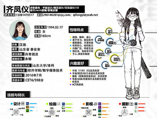 本科畢業(yè)-A4簡歷（個(gè)人主頁-ZMTUzNjc0MzI=） - 宣傳物料 - 站酷設(shè)計(jì)師齊鳳梨SnailQ原創(chuàng)素材 - 站酷ZCOOL