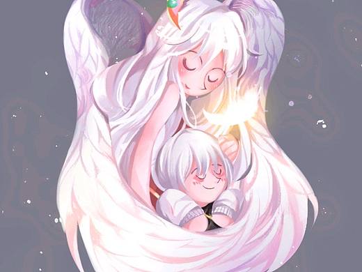 母亲节——光与守护（个人主页-ZMzU3NjIyNjA=） - 儿童插画 - 站酷设计师逆流流子原创素材 - 站酷ZCOOL