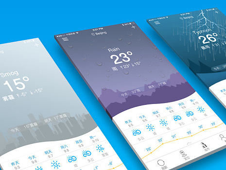 手机App 天气界面See Weather