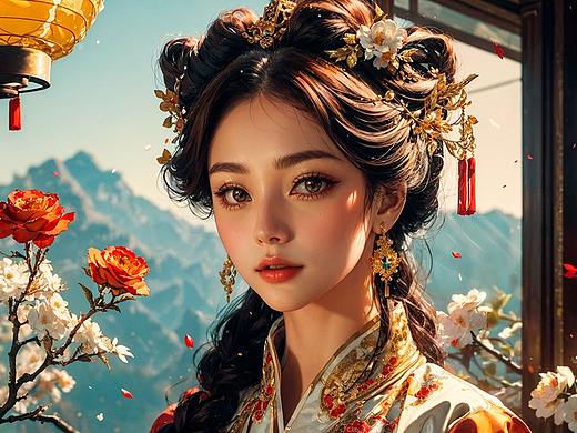 【AI绘画作品-133】花千骨