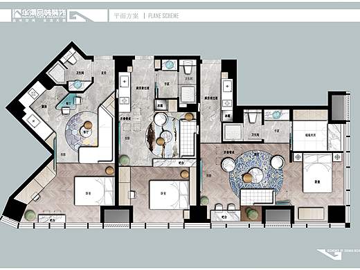 公寓平面二（个人主页-ZMzQ5NzczNTI=） - 家装设计 - 站酷设计师零壹DESIGN原创素材 - 站酷ZCOOL