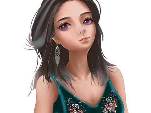 插画 漫画 卡通 手绘 美女