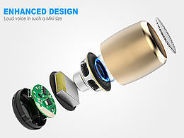 蓝牙音箱 产品摄影 PS精修图 3D三维建模渲染 电商美工 亚马逊 天猫 京东 聚光影像