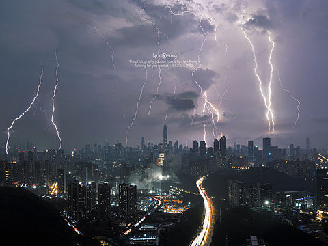 闪电中的深圳