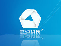 通信公司 LOGO PPT模板 莫比乌斯环 mobius 蓝白配色