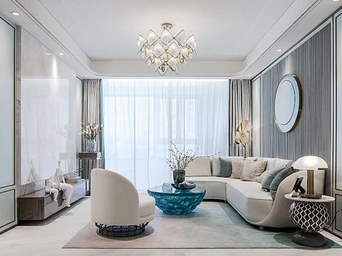 蒂芙尼蓝中式住宅（个人主页-ZNTE4NzI2NTI=） - 建筑/空间 - 站酷设计师设计师JID原创素材 - 站酷ZCOOL