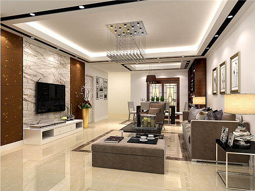 【墨墨设计】一套两居现代家装