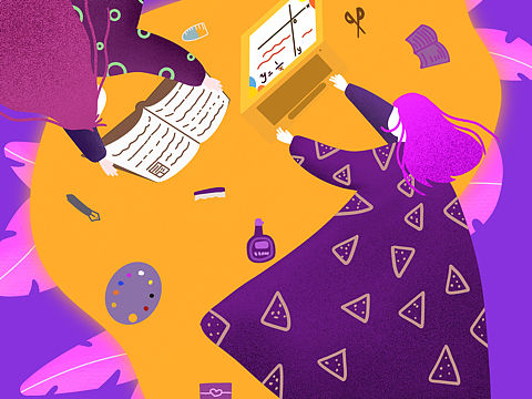 打卡插画5day（个人主页-ZNDQ1NDM2NDA=） - 商业插画 - 站酷设计师流浪的汪原创素材 - 站酷ZCOOL