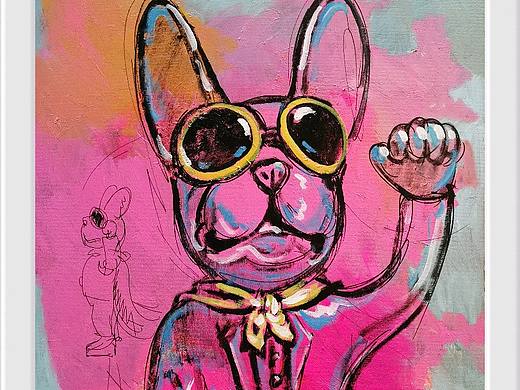 于生慧手绘潮流艺术装饰油画