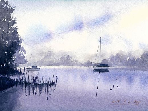 水彩练习——风景临摹