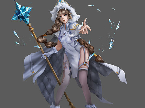 雪女（个人主页-ZNTc3OTExMzY=） - 游戏原画 - 站酷设计师九叔叔丫原创素材 - 站酷ZCOOL