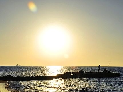 海落日