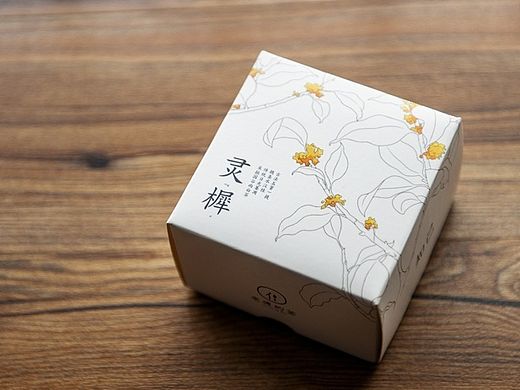 【迦南映画包装设计案】「灵樨」秋日特饮：桂花白茶