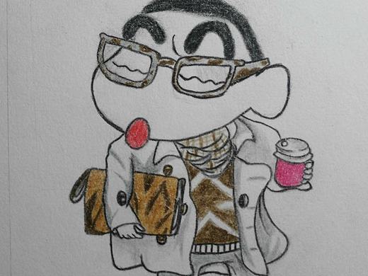 蜡笔小新--彩铅手绘