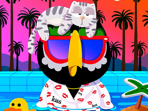  #Olly猫头鹰#清凉一夏壁纸+夏日更新！