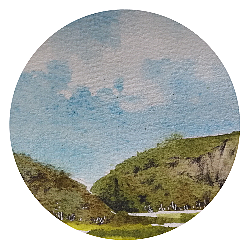 水彩风景写生 南山人—王乾