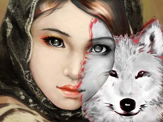 狼女（个人主页-ZMTA2MTAxODA=） - 创作习作 - 站酷设计师Jerry艳原创素材 - 站酷ZCOOL