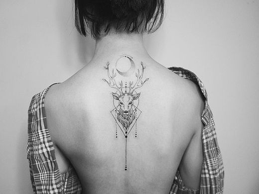 纹身作品-鹿