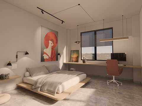 《我的卧室》（个人主页-ZNTE4MDczMDQ=） - 家装设计 - 站酷设计师白盒子设计工作室原创素材 - 站酷ZCOOL