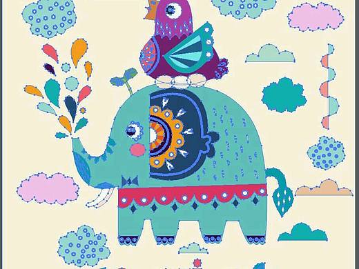 调皮的母鸡和大象