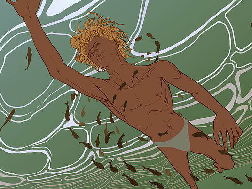 游泳（个人主页-ZMjE4NzM1ODA=） - 商业插画 - 站酷设计师吉普赛漂流者原创素材 - 站酷ZCOOL