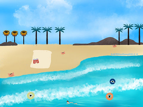 #y园糖插画打卡21天#Day 1《夏日派对》  ​​