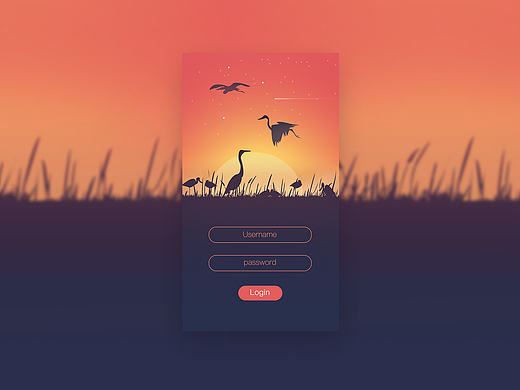 木鼠UI设计课堂作业——自然风光界面