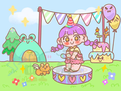 原创插画｜生日贺图