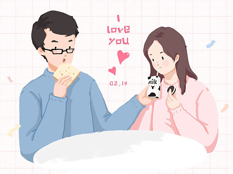 情人節(jié)（個(gè)人主頁(yè)-ZMzQ0MDQ3ODA=） - 藝術(shù)插畫 - 站酷設(shè)計(jì)師六夏羽兔原創(chuàng)素材 - 站酷ZCOOL