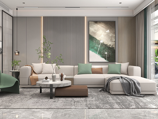 90空间设计∣现代风格，让日常疲惫在绿色中得到治愈