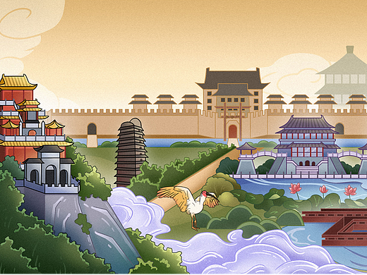 四季常安|古都西安主题文创插画设计