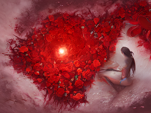 血泊中，彼岸花花海（个人主页-ZNjM0ODU4NDg=） - AI作品 - 站酷设计师疯狂的兔纸原创素材 - 站酷ZCOOL