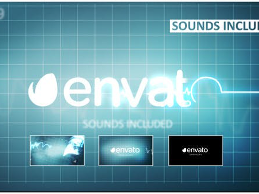 AE模板|独特新医疗脉搏标志LOGO动画心电图线形式片头