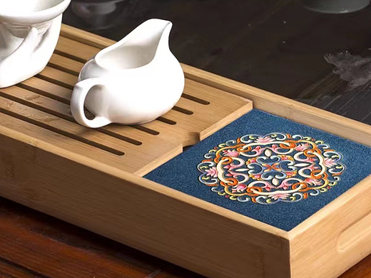 吉祥花团小茶盘
