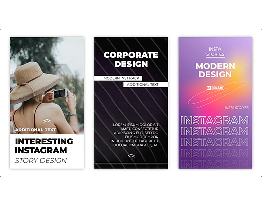 现代Insta故事动画PR模板