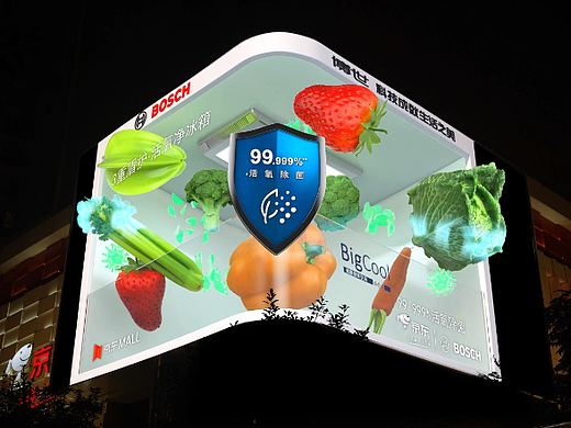 博世电器裸眼3D视频, 西安京东MALL