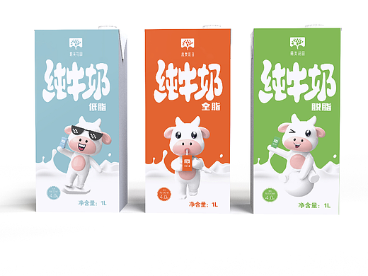 儿童纯牛奶包装设计