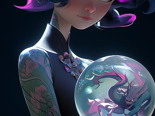 007期｜Midjourney Niji 咒语绘图｜龙女4